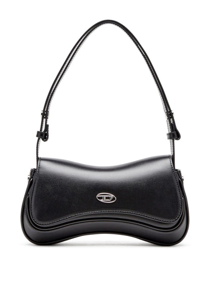 Diesel Play-Semi gloss leather shoulder bag
