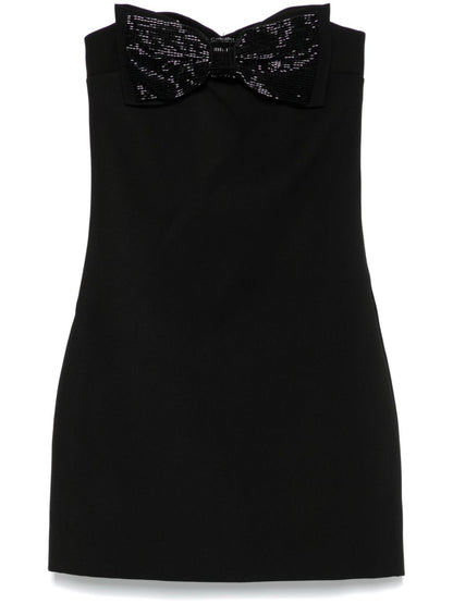 Self-Portrait crepe bandeau mini dress