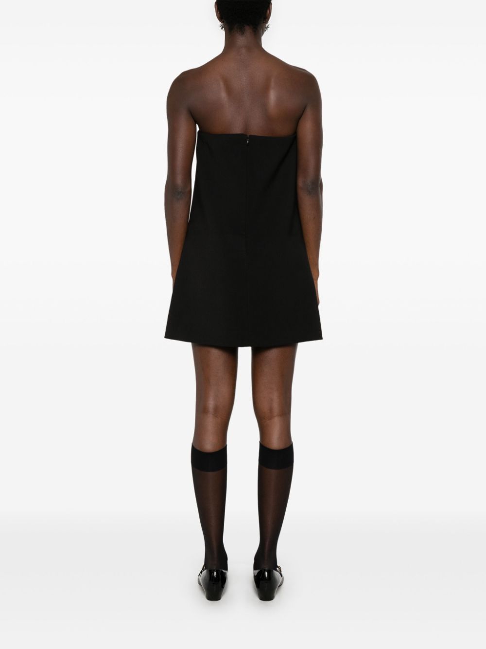 Self-Portrait crepe bandeau mini dress