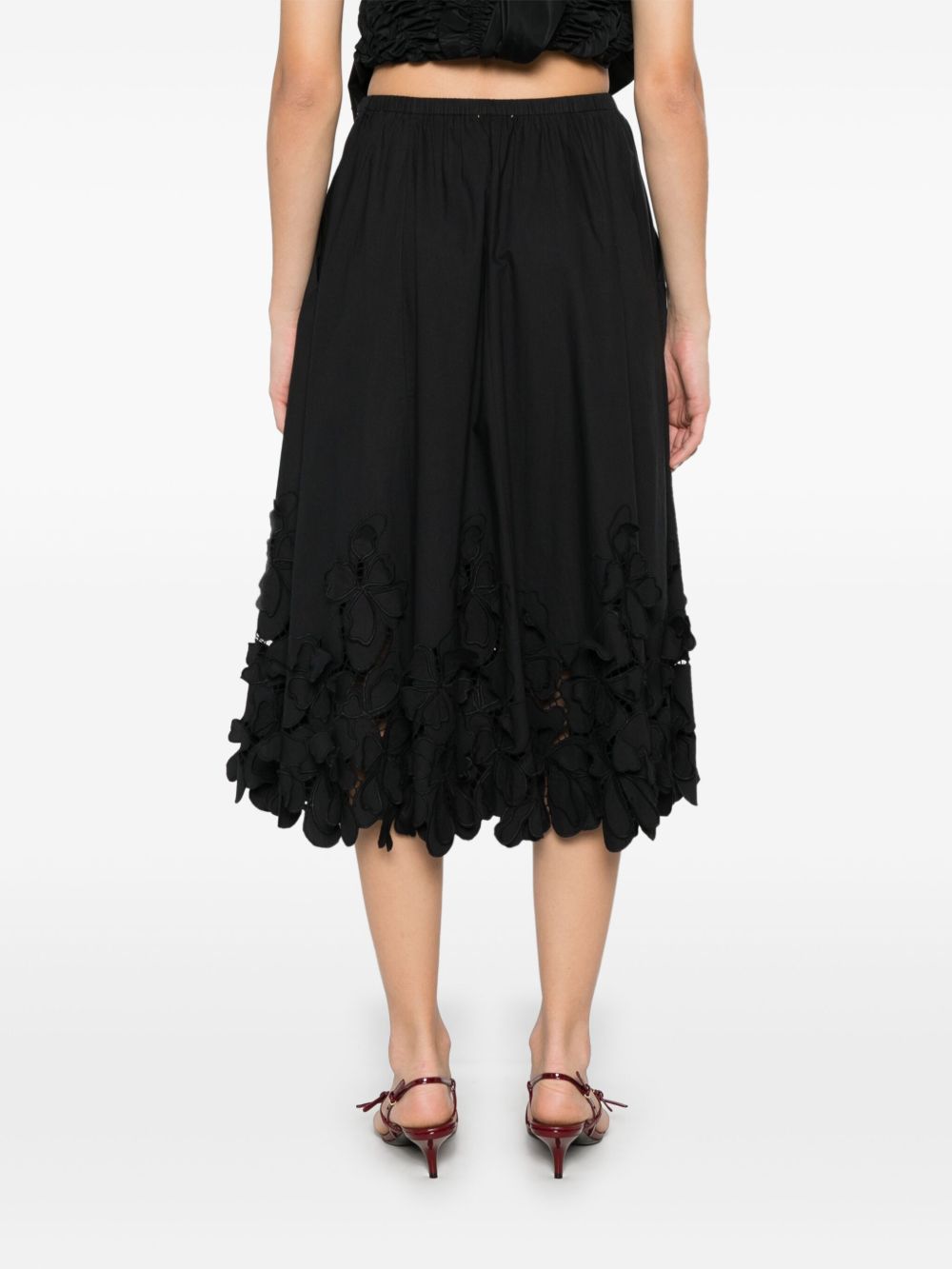 Forte Forte Midi skirt with floral applique