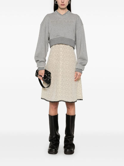 Alexander McQueen Crop sweatshirt with logo