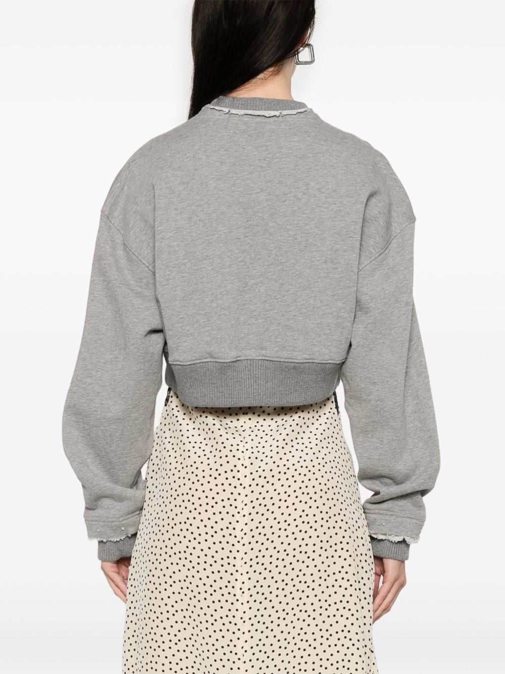 Alexander McQueen Crop sweatshirt with logo