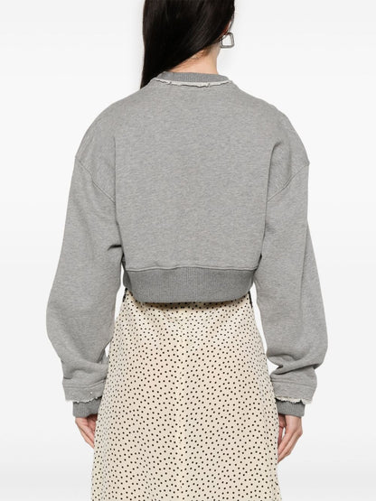 Alexander McQueen Crop sweatshirt with logo