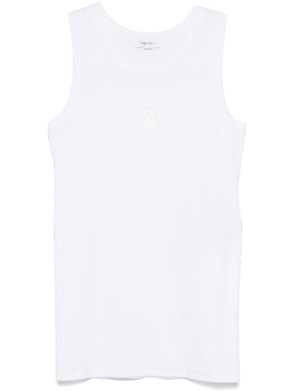 Alexander McQueen Skull-embroidered tank top