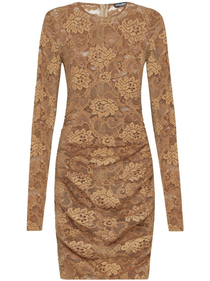Dolce & Gabbana Short floral lace dress