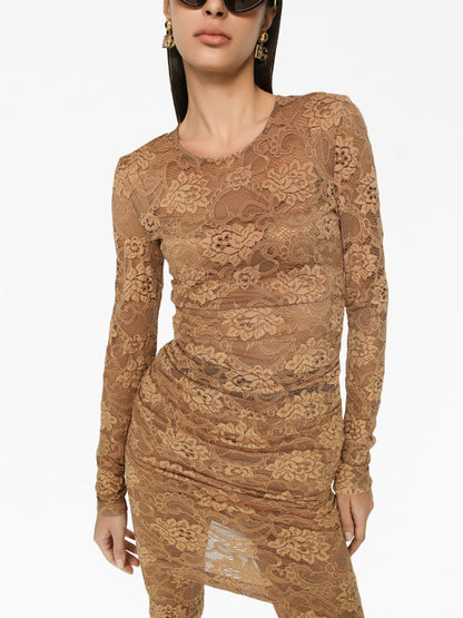 Dolce & Gabbana Short floral lace dress