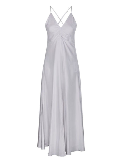 Forte Forte A-line silhouette Long silk slip dress