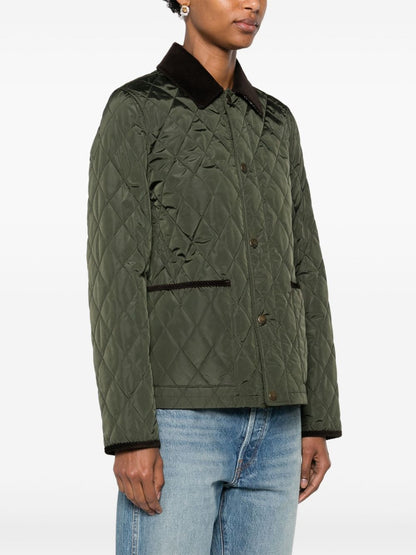 Burberry Quilted blazer corduroy collar