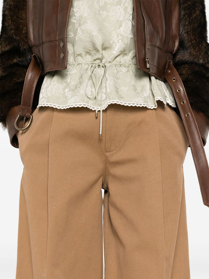 Chloé ChloÃ© Cotton wide-leg trousers