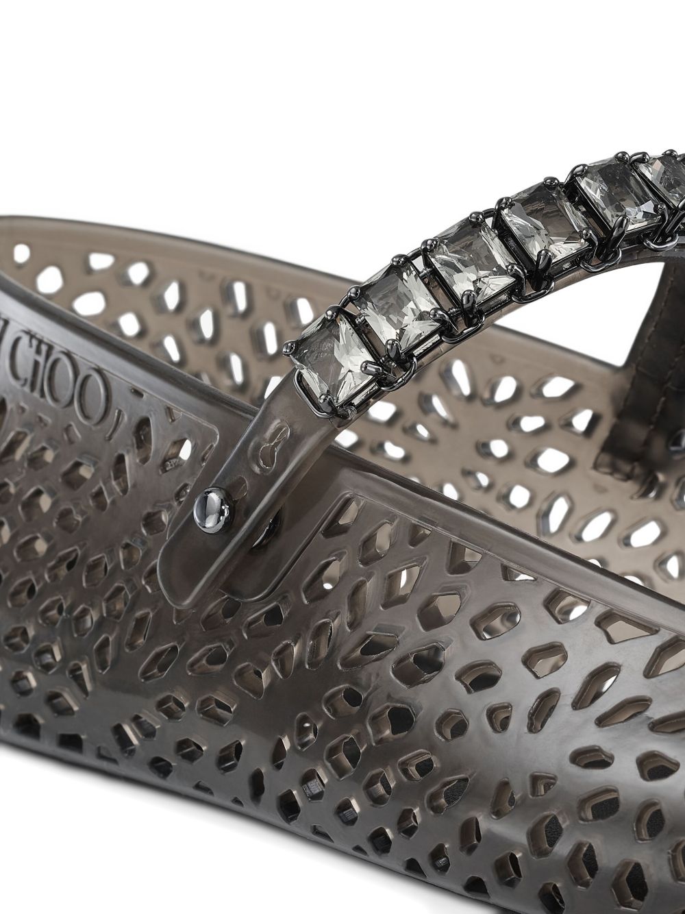 Jimmy Choo The Jelly Ballerina Flats with Crystal Embellishment