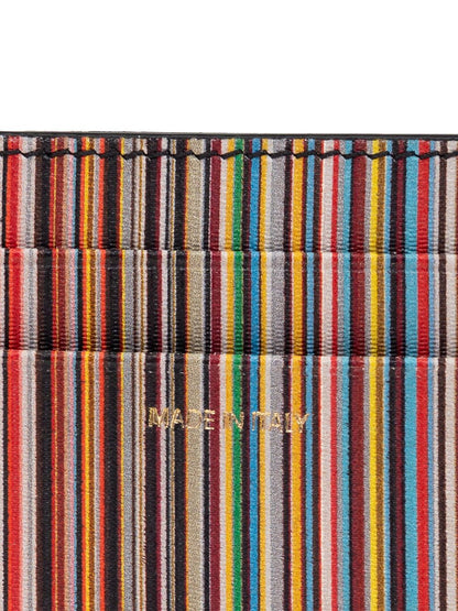 Paul Smith Signature Stripe leather card case