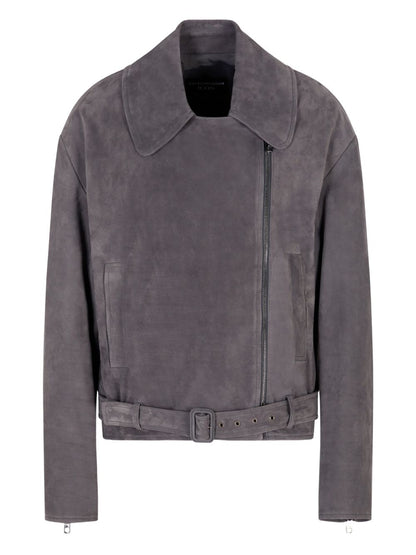 Emporio Armani Icon Nubuck Calfskin Biker Jacket