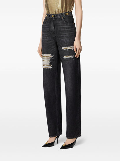 Versace Metal Mesh Regular-Fit Jeans