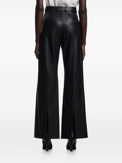 Emporio Armani Palazzo trousers in lambskin glovery