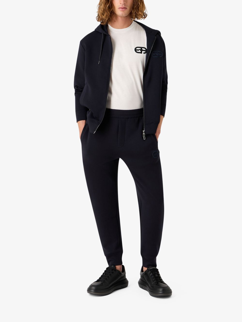 Emporio Armani Logo cotton blend t-shirt