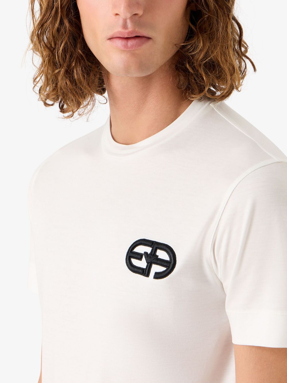 Emporio Armani Logo cotton blend t-shirt