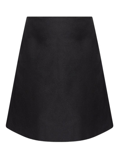 Alexander McQueen Satin A-line skirt