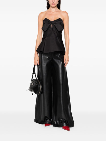 Alexander McQueen Bow-detailed peplum top