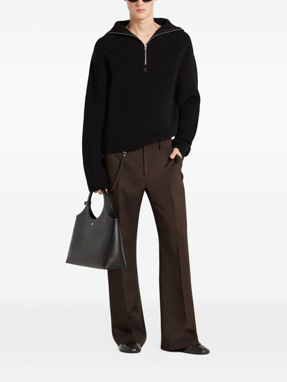 Courreges Pre Zipped wool sweater