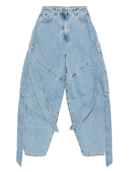 The Attico Wide-leg denim jeans