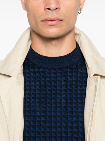 Emporio Armani Houndstooth wool sweater