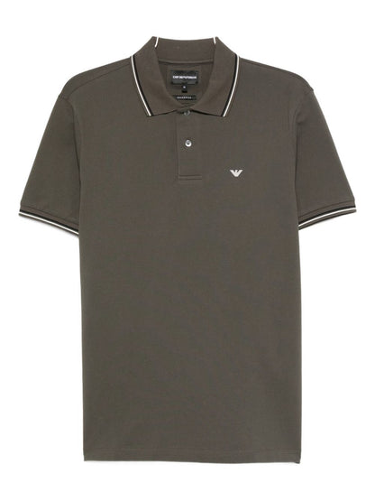 Emporio Armani Tipped stretch short sleeve polo shirt