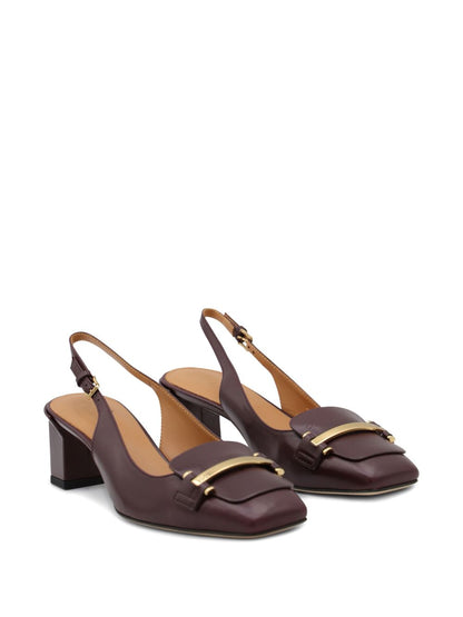 Tod's Barretta 40 leather slingback pumps