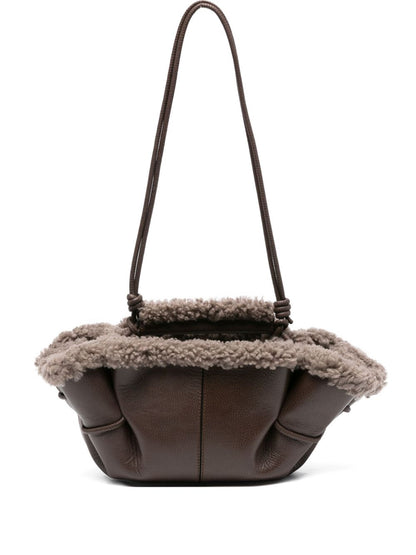 Hereu Leather shearling tote bag