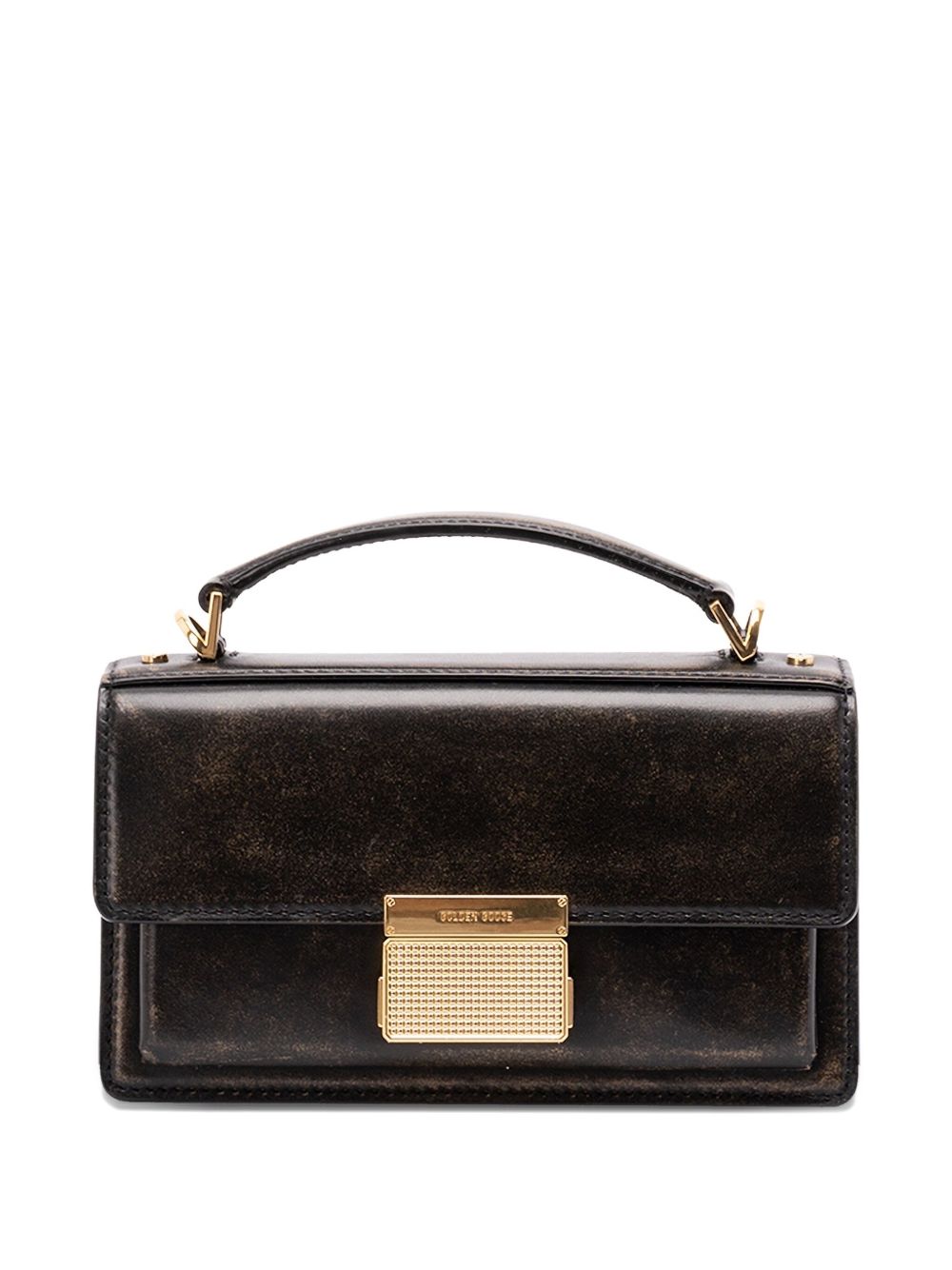 Golden Goose Venezia Bag in boarded leather with gold details
