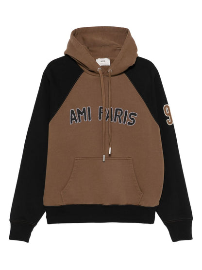 Ami Paris Cotton colorblock hoodie