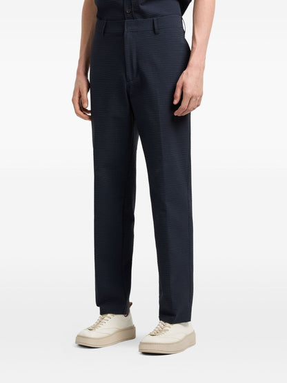 Emporio Armani Seersucker nylon chino trousers