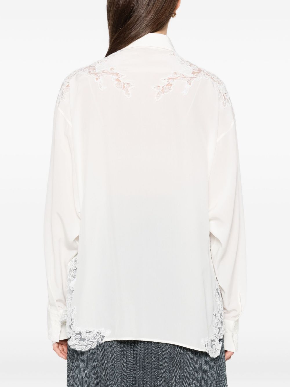 Ermanno Scervino Shirt with lace trim