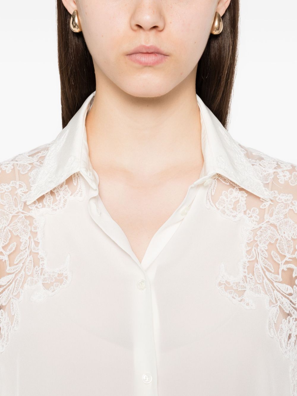 Ermanno Scervino Shirt with lace trim