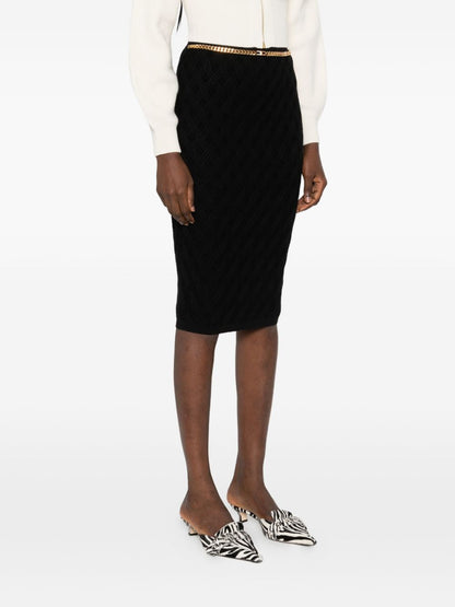 Elisabetta Franchi Knitted midi skirt