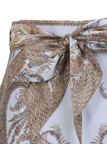 Zimmermann Paisley-print belted shorts