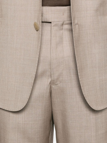 Emporio Armani Single-breasted suit with micro jacquard made of a wool and silk blend