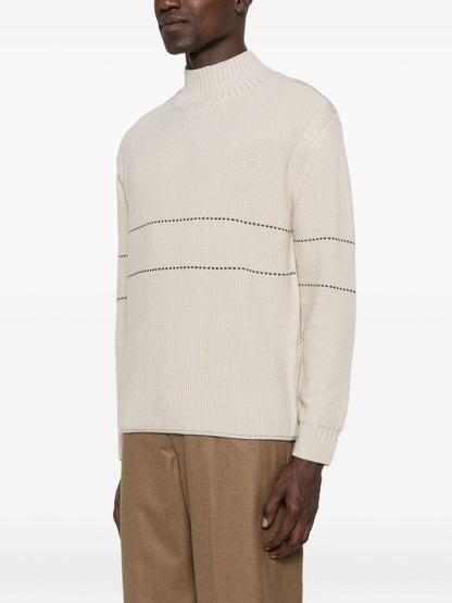 Emporio Armani High-neck striped sweater