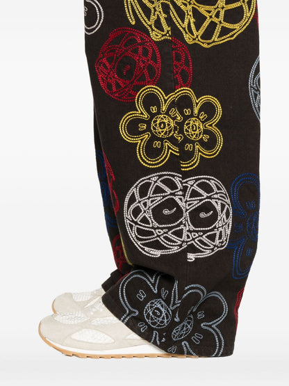 Kenzo Futura Embroidered cotton trousers