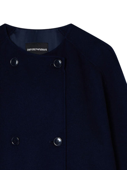 Emporio Armani Double-breasted wool and cashmere pea coat