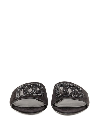 Dolce & Gabbana Suede and thermo-rhinestone slipper