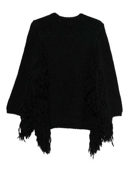 Comme Des Garcons Comme Des GarÃ§ons Fringed Wool Top