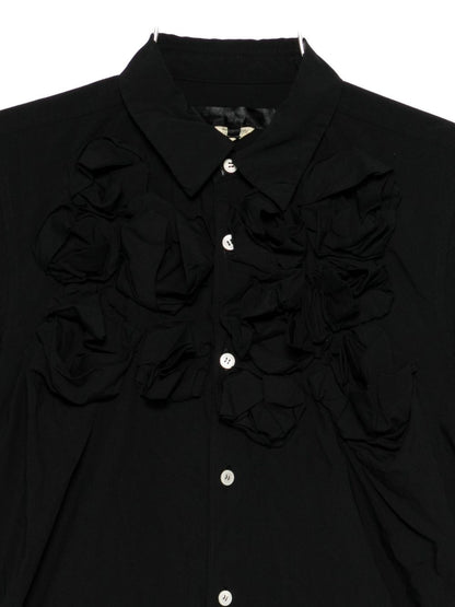 Comme Comme Floral AppliquÃ© Shirt