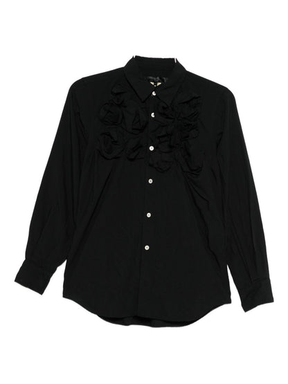 Comme Comme Floral AppliquÃ© Shirt