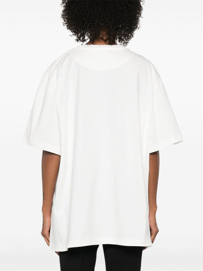 The Attico Asymmetric cotton t-shirt