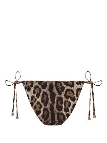 Dolce & Gabbana-leopard-print string bikini bottoms