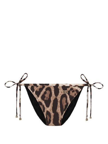 Dolce & Gabbana-leopard-print string bikini bottoms
