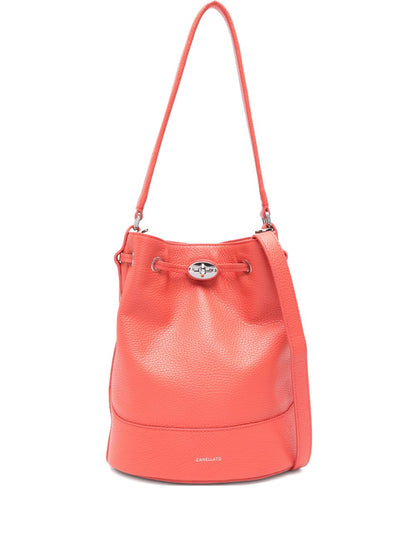 Zanellato Monda'® Small Bag In Hammered Red Reggiana Leather