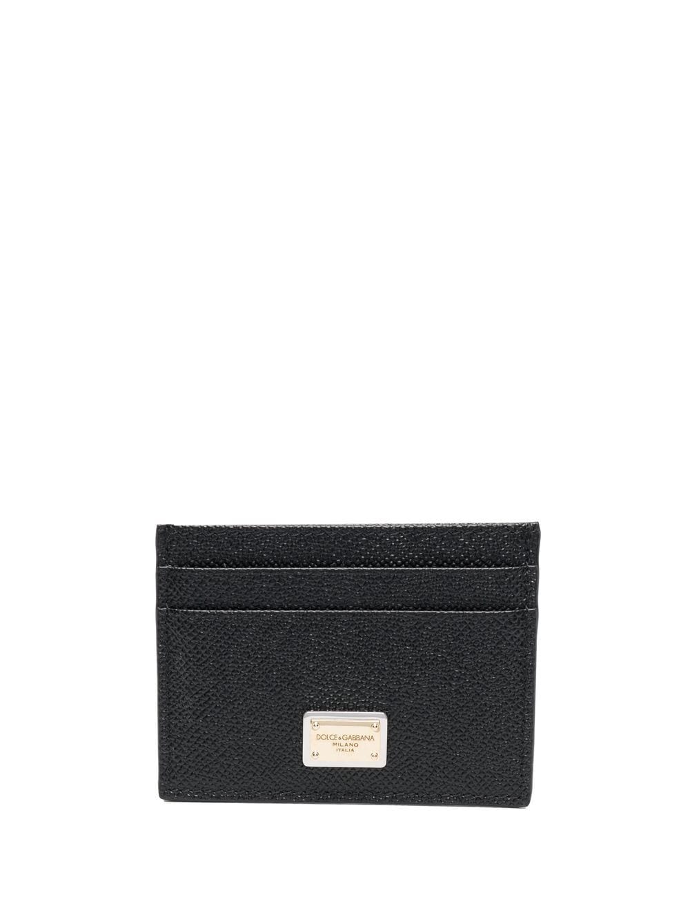 Dolce & Gabbana-card holder with logo plaque on the front