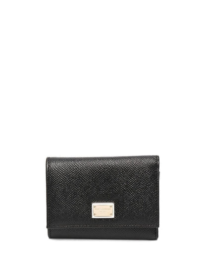 Dolce & Gabbana-Dauphine calfskin leather tri-fold wallet