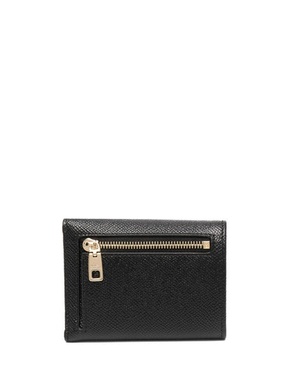 Dolce & Gabbana-Dauphine calfskin leather tri-fold wallet
